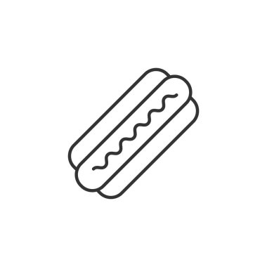Hotdog ikonu. Sosis sembolü modern, basit, vektör, web sitesi tasarımı için simge, mobil uygulama, ui. Vektör İllüstrasyonu