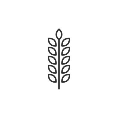 Yulaf ikonu. Buğday sembolü modern, basit, vektör, web sitesi tasarımı için simge, mobil uygulama, ui. Vektör İllüstrasyonu