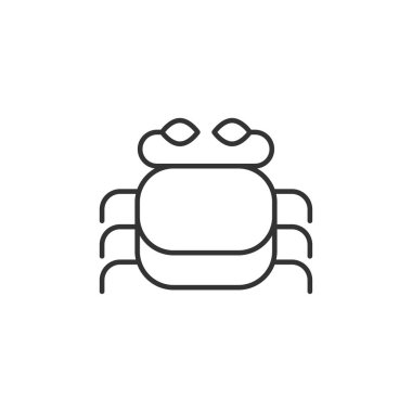 Yengeç ikonu. vektör illüstrasyonu