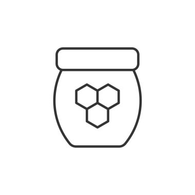 Bal kavanozu ikonu. Bal sembolü modern, basit, vektör, web sitesi tasarımı için simge, mobil uygulama, ui. Vektör İllüstrasyonu