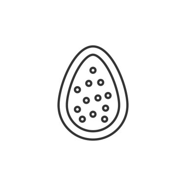 Tutku meyvesi ikonu. Meyve sembolü modern, basit, vektör, web sitesi tasarımı için simge, mobil uygulama, ui. Vektör İllüstrasyonu