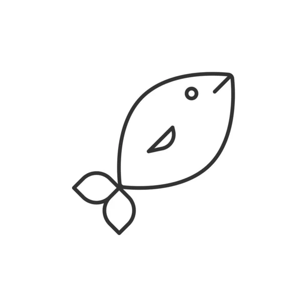 Icona Del Pesce Illustrazione Vettoriale — Vettoriale Stock