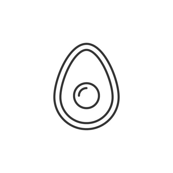 Icône Avocat Moitié Avocat Symbole Moderne Simple Vectoriel Icône Pour — Image vectorielle