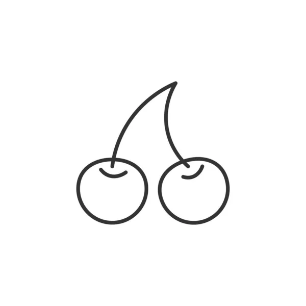 Icono Cereza Fruta Símbolo Moderno Simple Vector Icono Para Diseño — Vector de stock