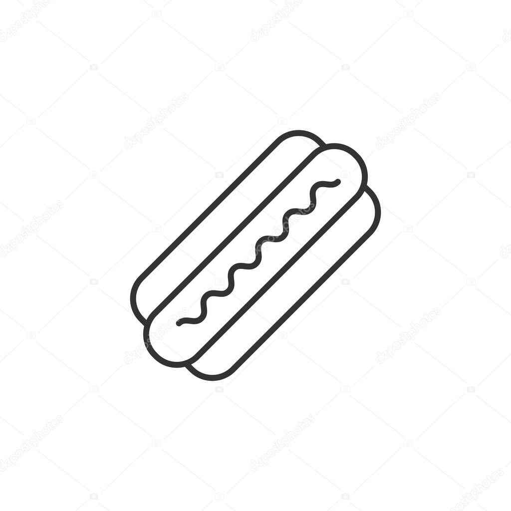 Hotdog icon. Sausage symbol modern, simple, vector, icon for website design, mobile app, ui. Vector Illustration