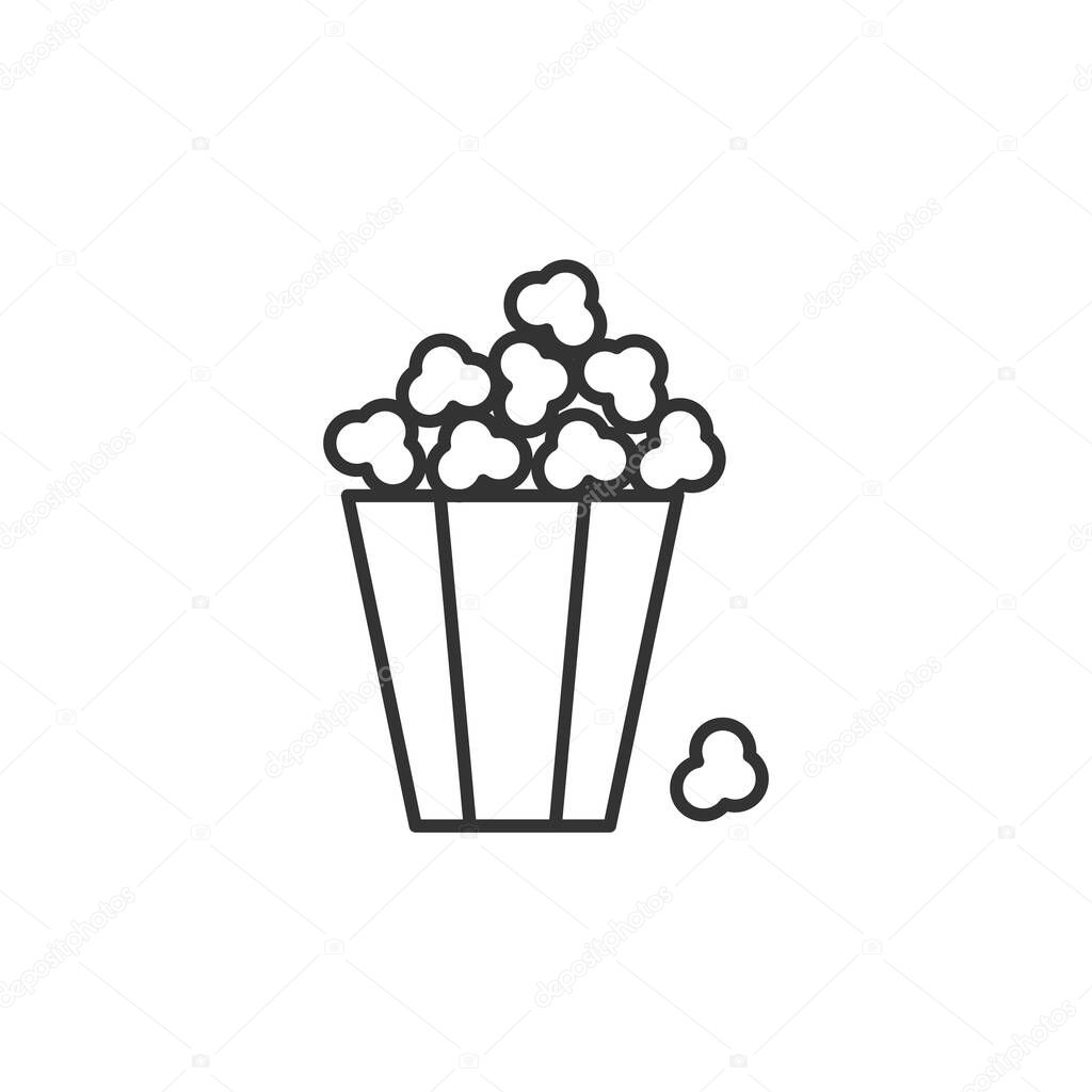 Popcorn basket icon. Vector Illustration