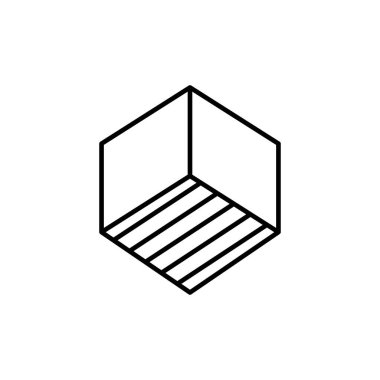 Holografik projeksiyon ikonu. VR teknolojisi. Vektör illüstrasyonu