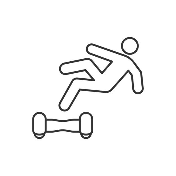 Fallen Auf Hoverboard Symbol Selbstausgleichendes Symbol Modern Einfach Vektor Symbol — Stockvektor