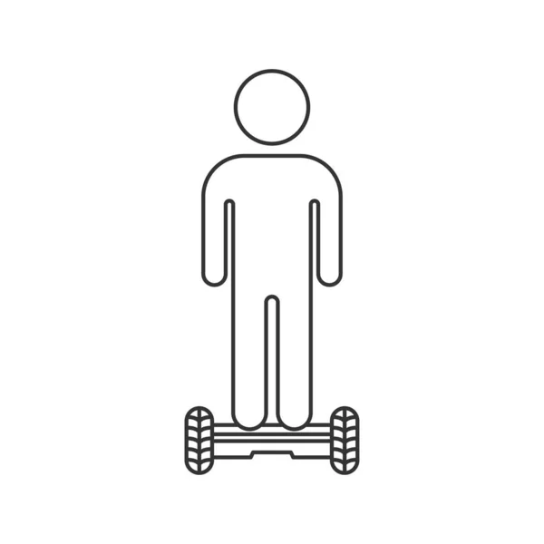 Hoverboard Fahren Selbstausgleichendes Transportsymbol Modern Einfach Vektor Symbol Für Website — Stockvektor