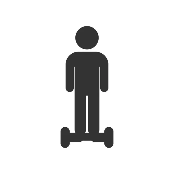 Paardrijden Hoverboard Icoon Self Balancing Transport Symbool Modern Eenvoudig Vector — Stockvector