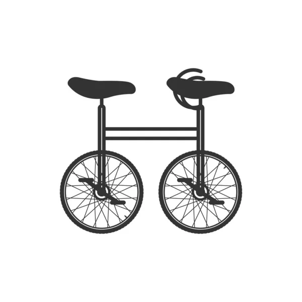 Icône Monocycle Tandem Auto Équilibrage Symbole Véhicule Moderne Simple Vectoriel — Image vectorielle
