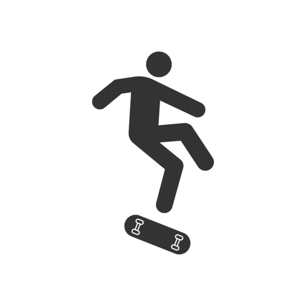 Skater Icoon Skateboarden Symbool Modern Eenvoudig Vector Icoon Voor Website — Stockvector