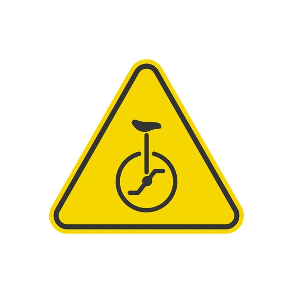 Einrad Aufmerksamkeitsschild Achtung Symbol Modern Einfach Vektor Symbol Für Website — Stockvektor