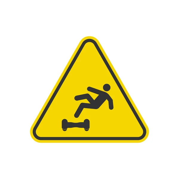 Falling Attention Sign Caution Symbol Modern Simple Vector Icon Website — Stock Vector