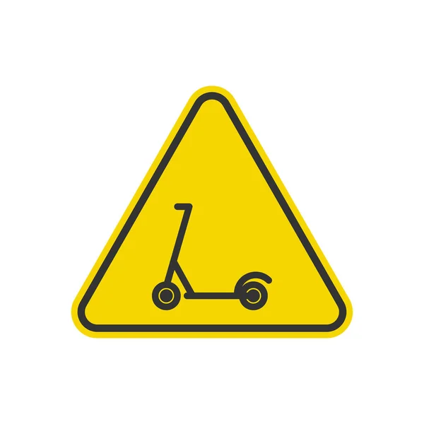 Scooter Aufmerksamkeitsschild Achtung Symbol Modern Einfach Vektor Symbol Für Website — Stockvektor