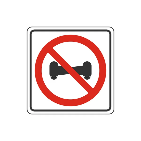 Dispositivos Movilidad Personal Señal Prohibida Segway Símbolo Moderno Simple Vector — Vector de stock