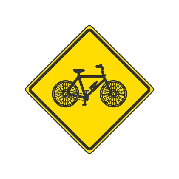 Fietsaandacht Voorzichtigheid Symbool Modern Eenvoudig Vector Pictogram Voor Website Design — Stockvector