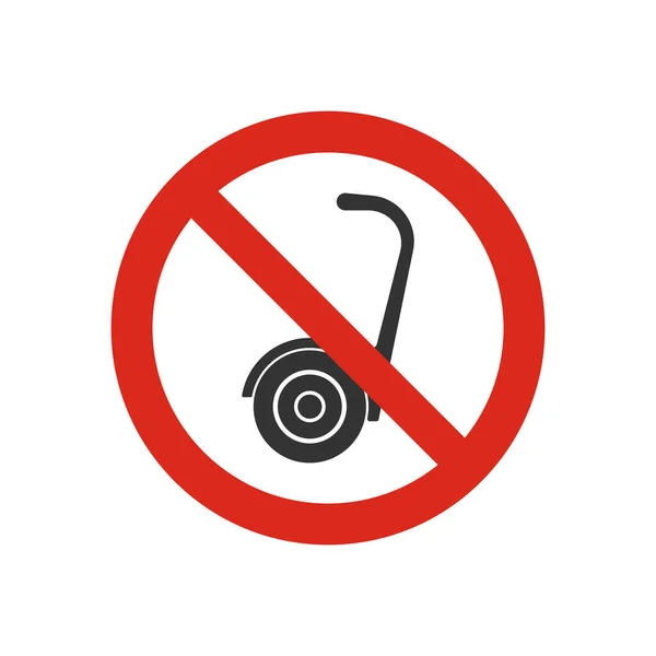 Dispositivos Movilidad Personal Señal Prohibida Segway Símbolo Moderno Simple Vector — Vector de stock