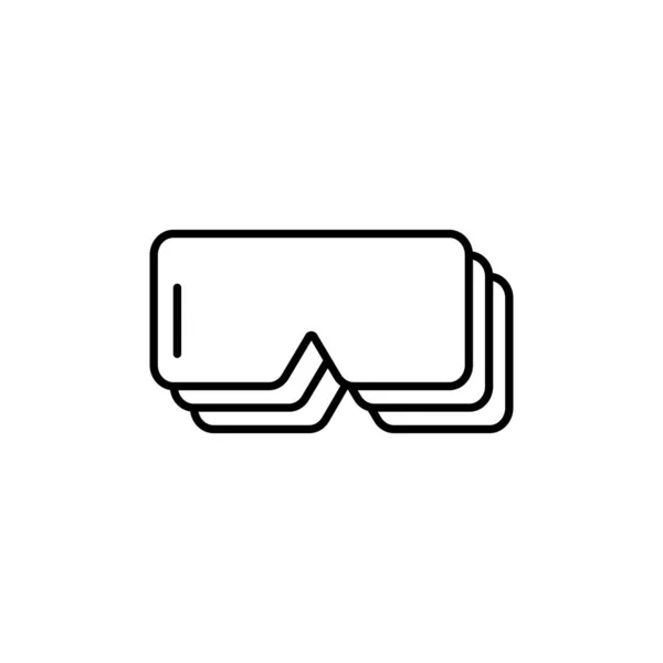 虚拟现实眼镜图标 Vr技术 矢量说明 — 图库矢量图片