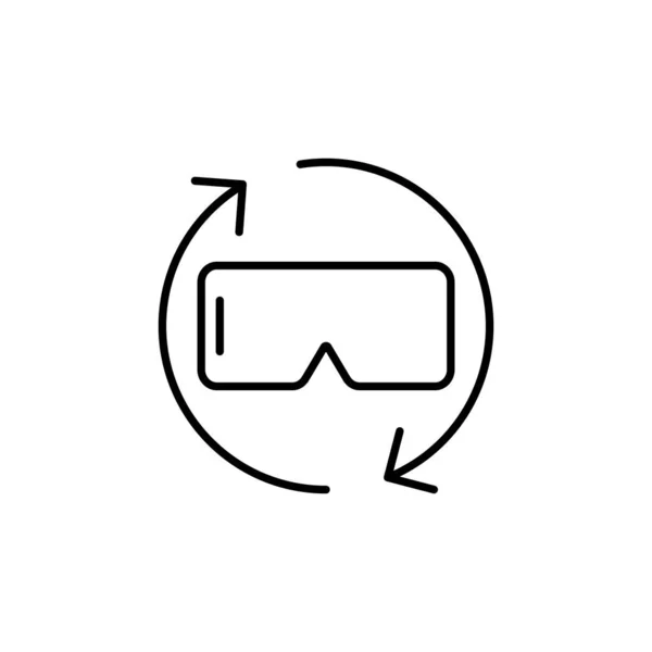 Значок Очков Виртуальной Реальности Технология Векторная Иллюстрация — стоковый вектор