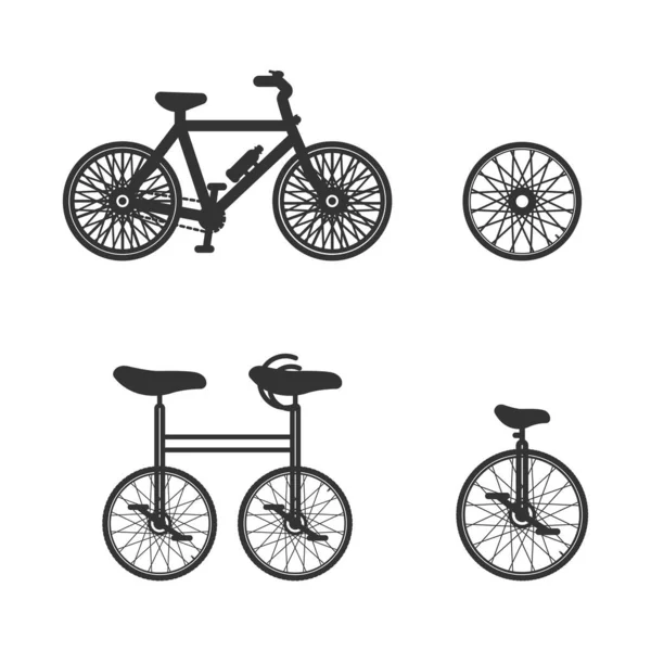 Basic Set Bikes Icon Bicycles Symbol Modern Simple Vector Icon — Stock Vector