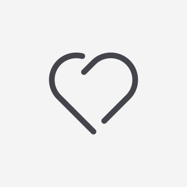 Web sitesi veya mobil uygulama için kalp modern basit düz vektör çizimi gibi
