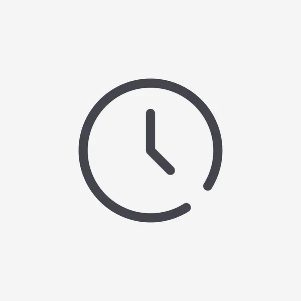 Reloj Moderno Simple Interfaz Usuario Vector Icono — Vector de stock