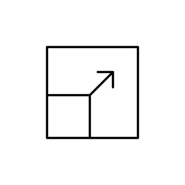 Geniş ekran. Tam ekran sembolü modern, basit, vektör, web sitesi tasarımı için simge, mobil uygulama, ui. Vektör İllüstrasyonu