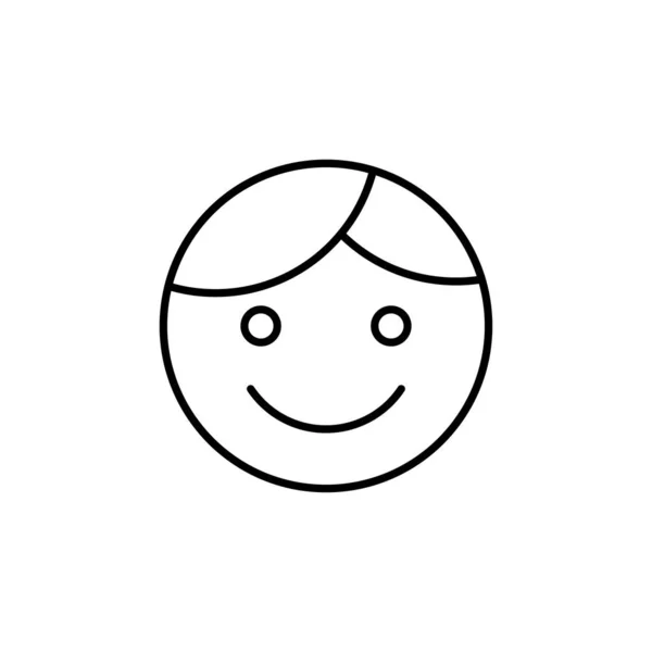 Icono Cara Sonriente Emoticon Símbolo Moderno Simple Vector Icono Para — Vector de stock