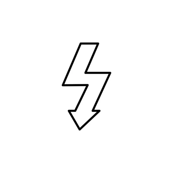 Icono Flash Rayo Símbolo Moderno Simple Vector Icono Para Diseño — Archivo Imágenes Vectoriales
