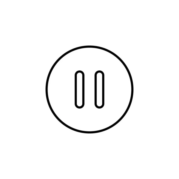 Pause Icône Bouton Symbole Multimédia Moderne Simple Vectoriel Icône Pour — Image vectorielle