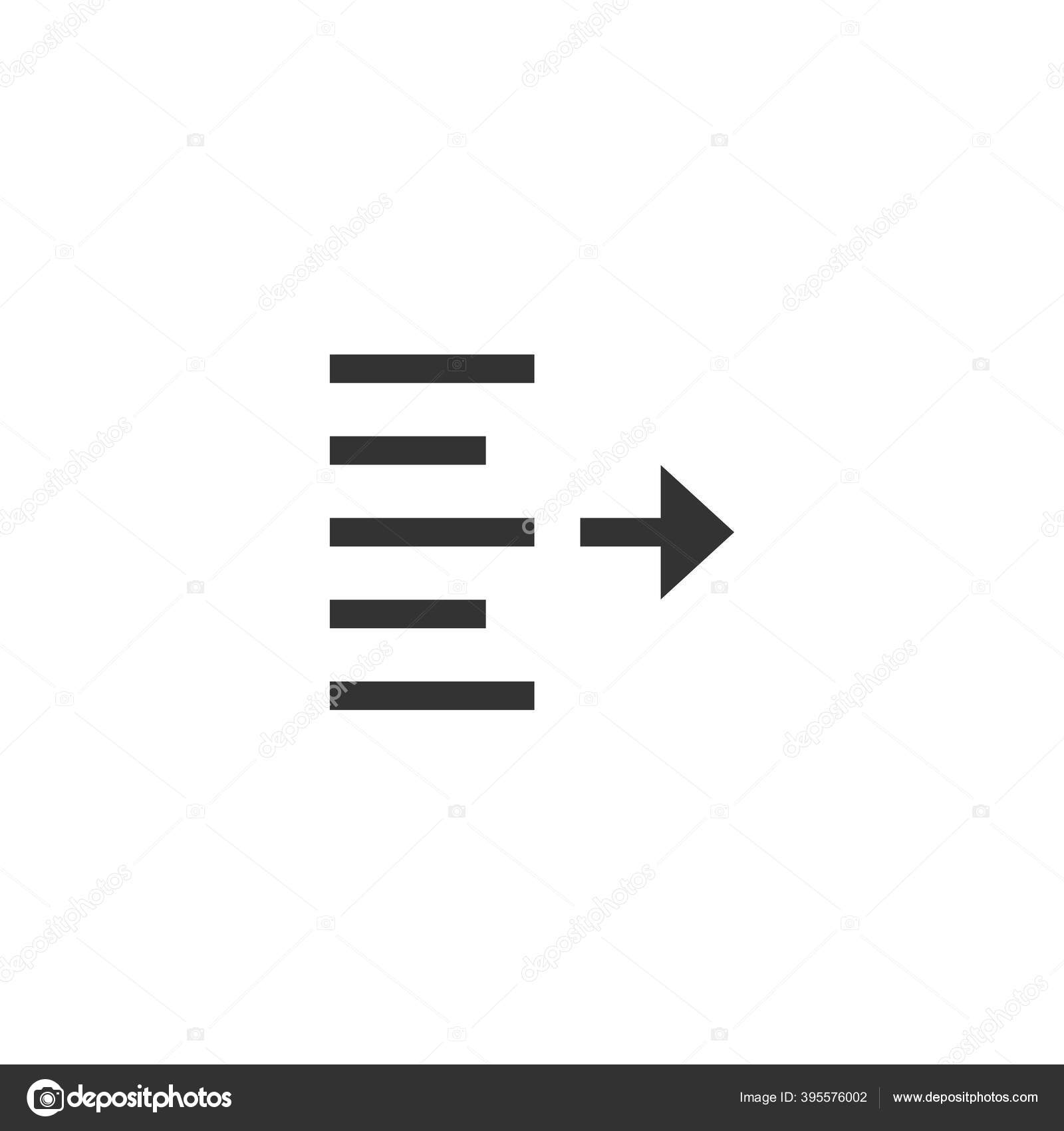 Bal Szélső Csökkentési Ikon Igazítás Szimbólum Modern Egyszerű Vektor Ikon Weboldal Design Mobil Alkalmazás Vektorillusztráció