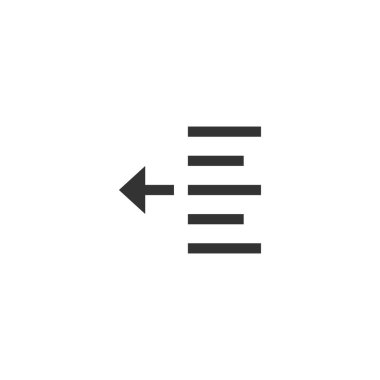 Sağ boşluk simgeyi azalt. Hizalama sembolü modern, basit, vektör, web sitesi tasarımı için simge, mobil uygulama, ui. Vektör İllüstrasyonu