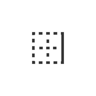 Grid sınır simgesi. Web sitesi tasarımı, mobil uygulama, ui için modern, basit, vektör simgesini göster. Vektör İllüstrasyonu
