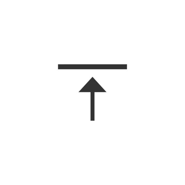 Alinear Vertical Icono Superior Símbolo Opción Visualización Moderno Simple Vector — Vector de stock