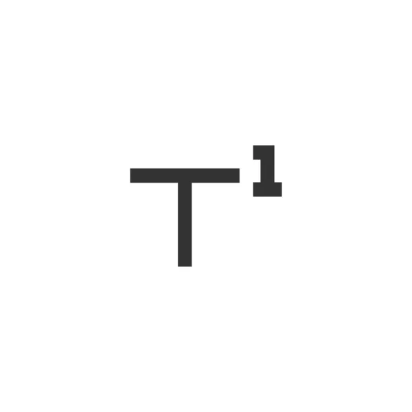 Icona Testo Isolata Sfondo Bianco Simbolo Strumento Testo Moderno Semplice — Vettoriale Stock