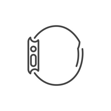 Smartwatch yan görünüm simgesi. Smartwatch sembolü modern, basit, web sitesi tasarımı için vektör, mobil uygulama, ui. Vektör İllüstrasyonu