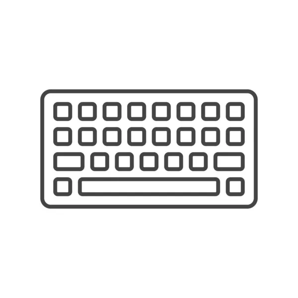 Klavye simgesi. İnternet sitesi tasarımı için kablosuz klavye sembolü modern, basit, vektör, simge, mobil uygulama, ui. Vektör İllüstrasyonu