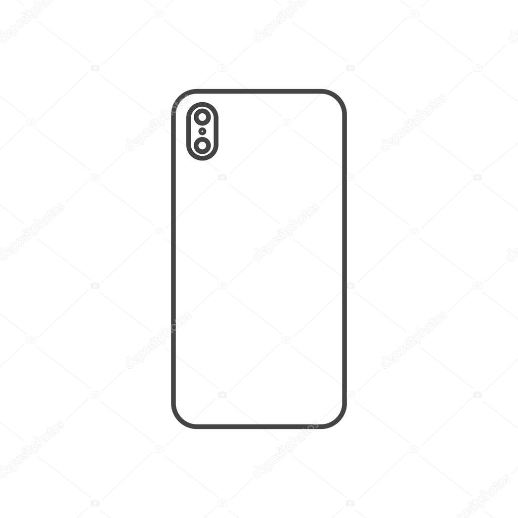 Back view smartphone icon. Smartphone symbol modern, simple, vector, icon for website design, mobile app, ui. Vector Illustration