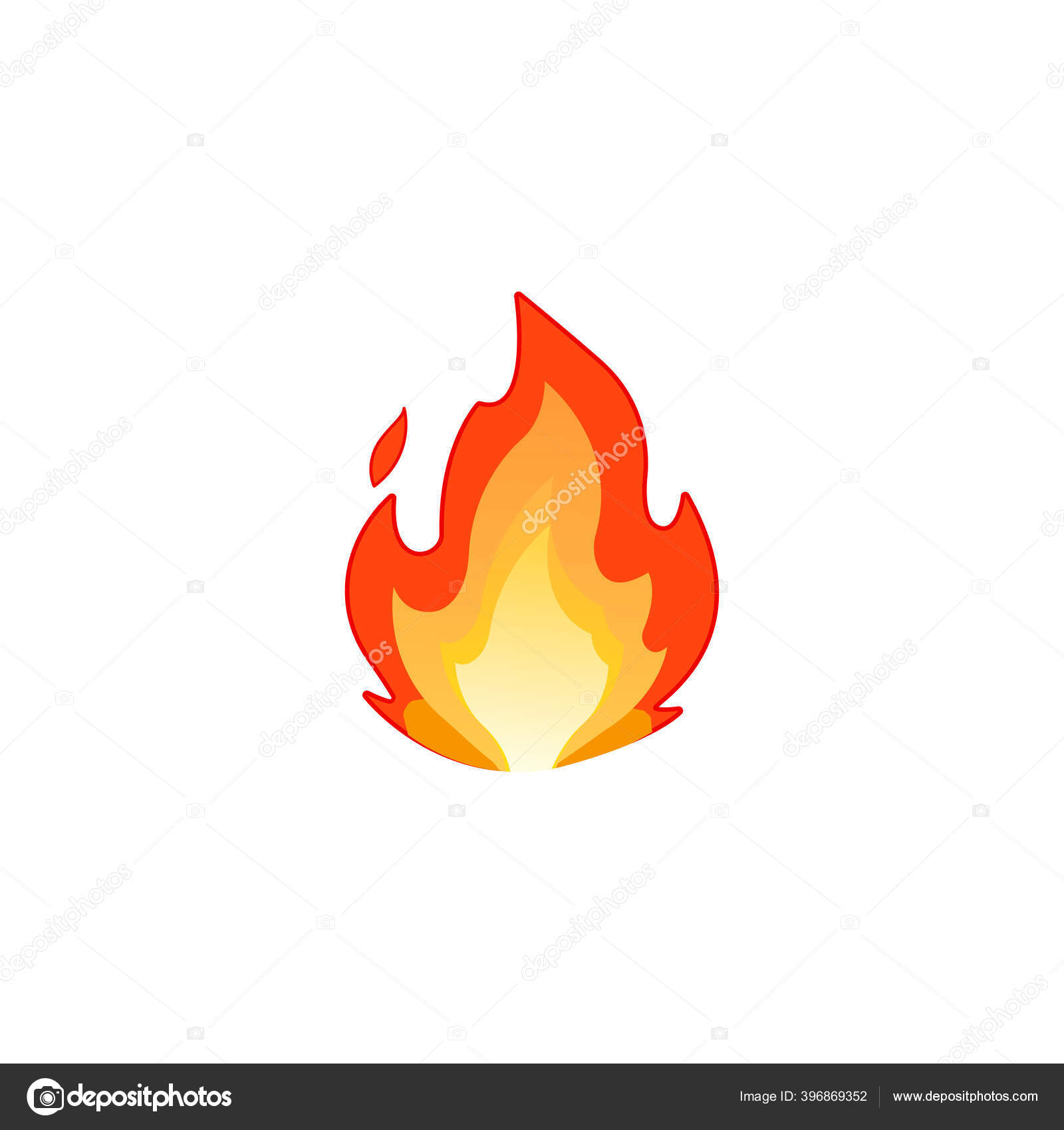 Lit Emoji Icon Fire Symbol Modern Simple Vector Icon site Stock Vector Image by ©quinennip