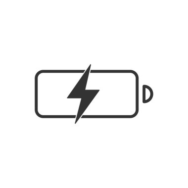 Batarya hattı simgesi yükleniyor. Güç sembolü modern, basit, vektör, web sitesi tasarımı için simge, mobil uygulama, ui. Vektör İllüstrasyonu