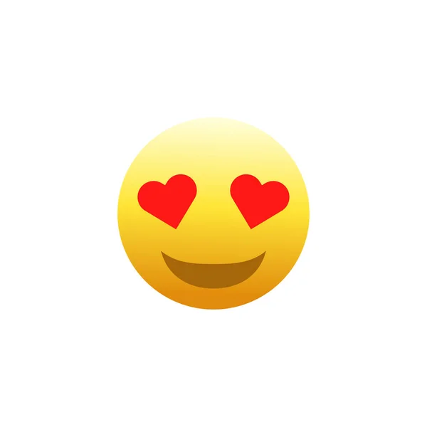 Ojos Del Corazón Social Media Emoji Ilustración Vectorial — Vector de stock