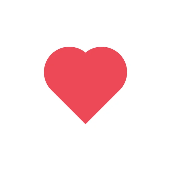 Εικονίδιο Κοινωνικής Δικτύωσης Κόκκινη Καρδιά Σαν Σύμβολο Εικονογράφηση Διανύσματος — Διανυσματικό Αρχείο