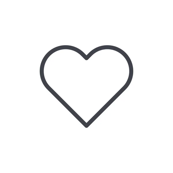 Çizgi kalp ikonu. Aşk sembolü modern, basit, vektör, web sitesi tasarımı için simge, mobil uygulama, ui. Vektör İllüstrasyonu