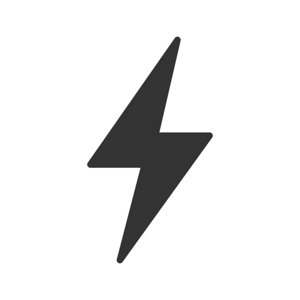 Ícone Flash Símbolo Relâmpago Moderno Simples Vetor Ícone Para Design — Vetor de Stock