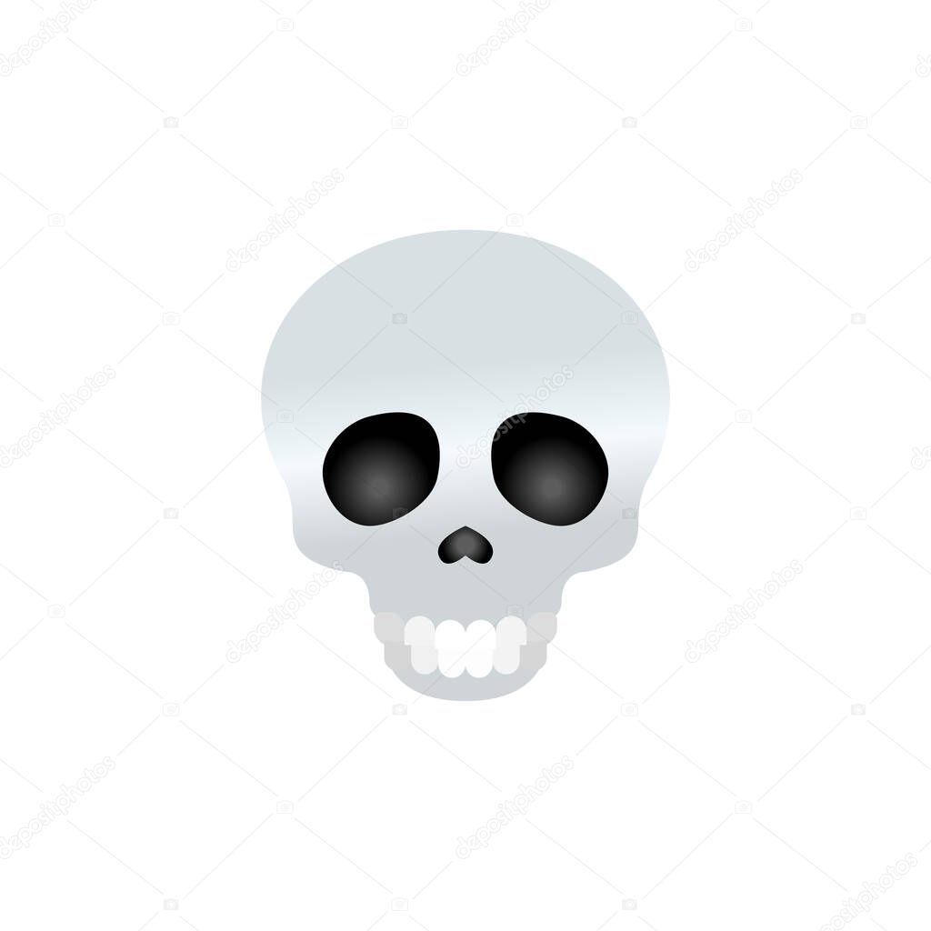 Skull social media emoji. Vector Illustration
