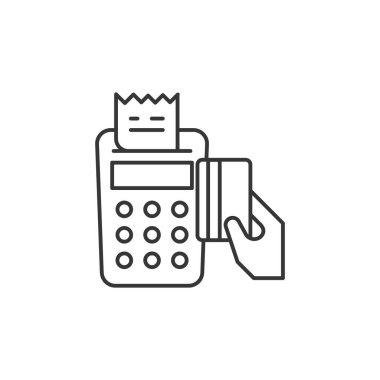 Ödeme ikonu. NFC sistem sembolü modern, basit, vektör, web sitesi tasarımı için simge, mobil uygulama, ui. Vektör İllüstrasyonu