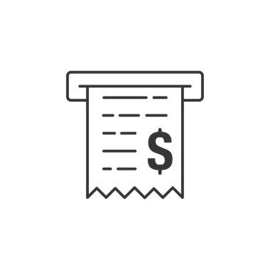 Bill ikonu. Web sitesi tasarımı için modern, basit, vektör, simge, mobil uygulama, ui. Vektör İllüstrasyonu