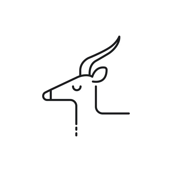 Gazelle Modern Simple Outline Vector Icon — 스톡 벡터