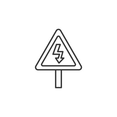Yüksek Voltaj Modern Basit Taslak Vektör Simgesi